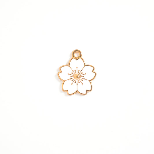 Enamel Cherry Blossom Charm