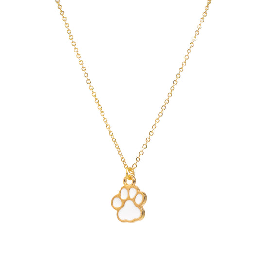 Enamel Paw Print Necklace