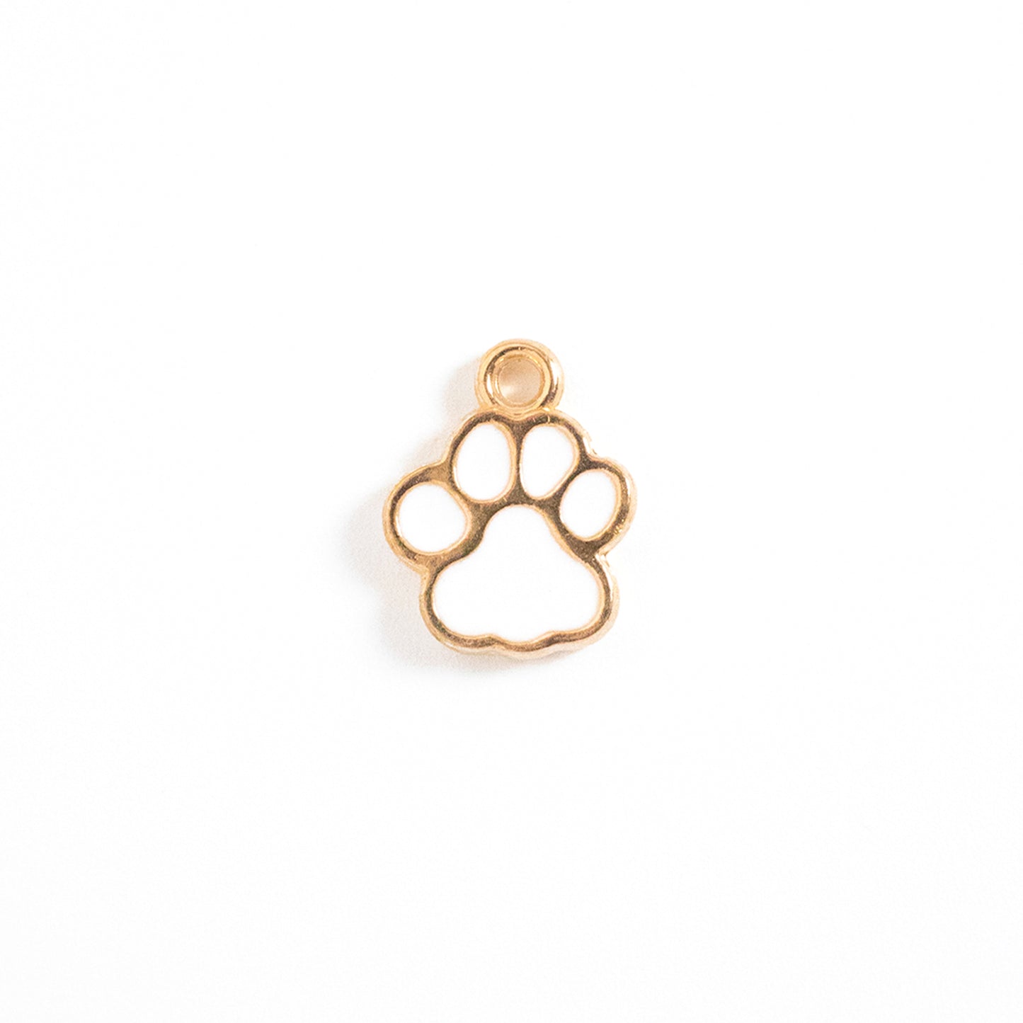 Enamel Paw Print Charm