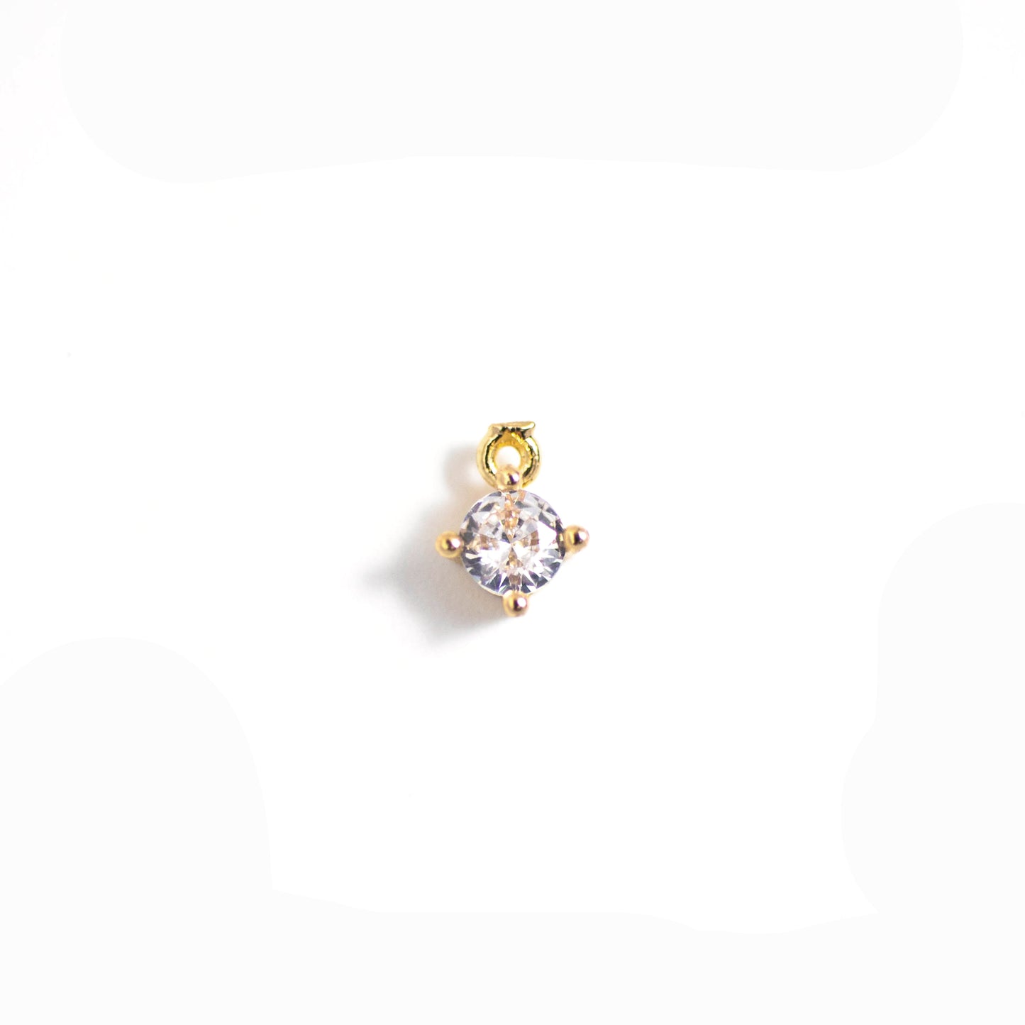 Round Zircon Charm