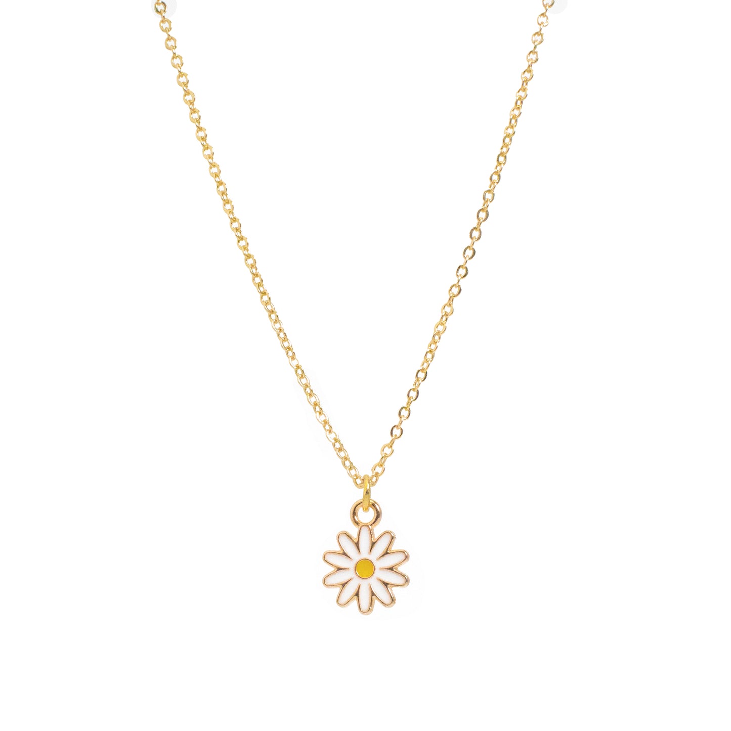 Enamel Mini Daisy Necklace