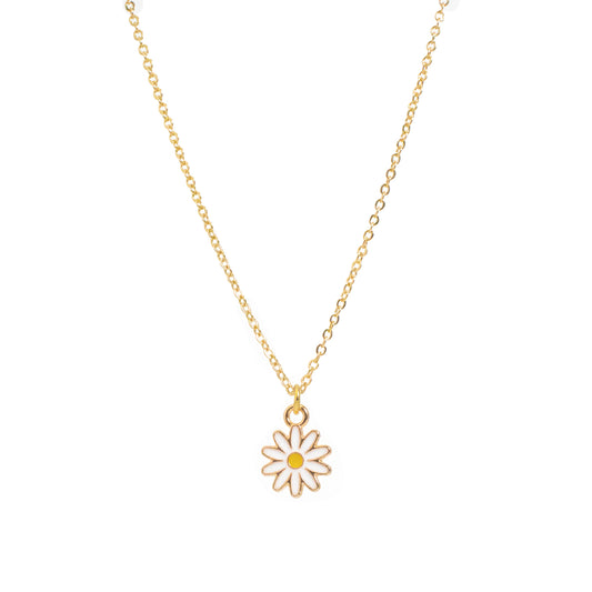 Enamel Mini Daisy Necklace