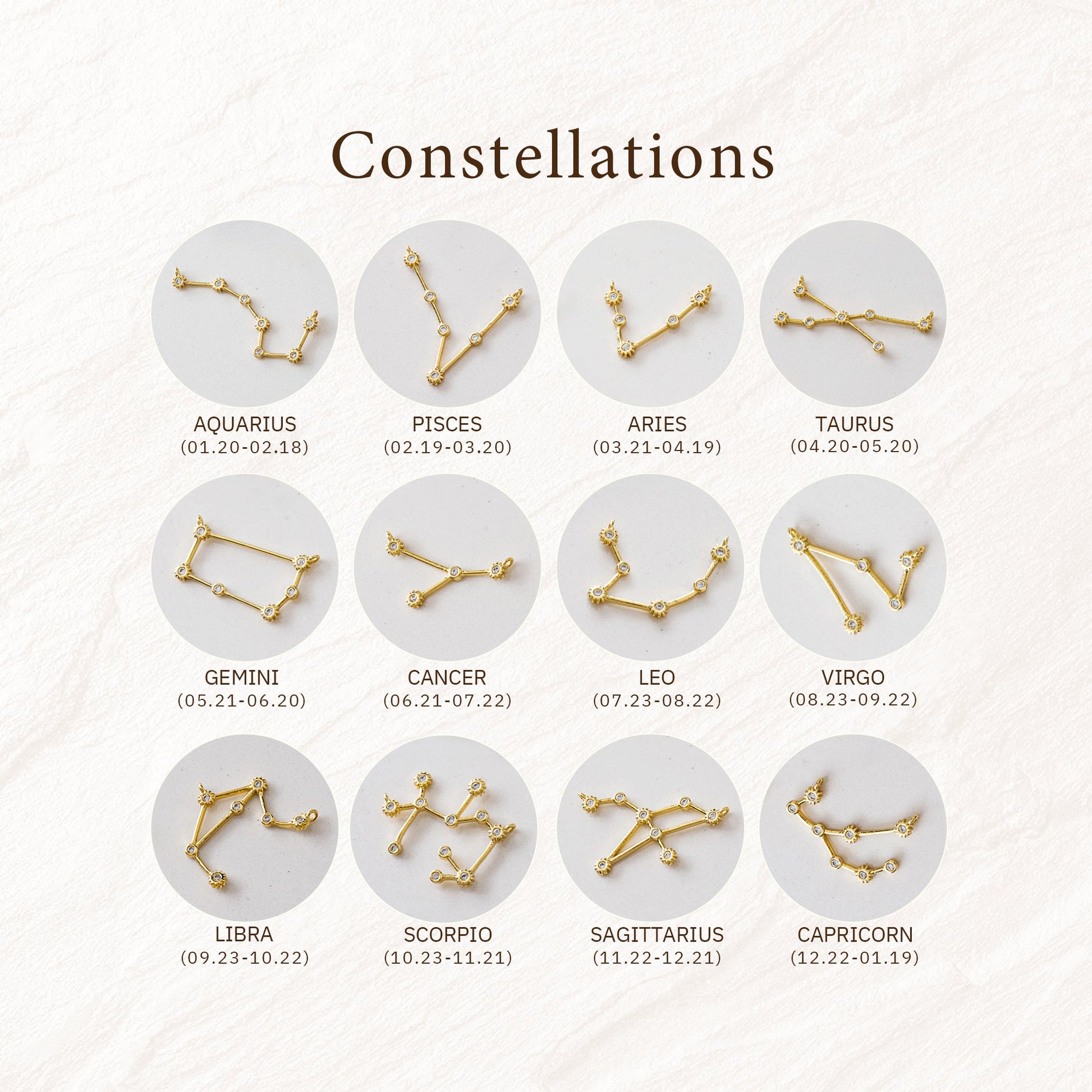 The showcase photos of 12 constellations