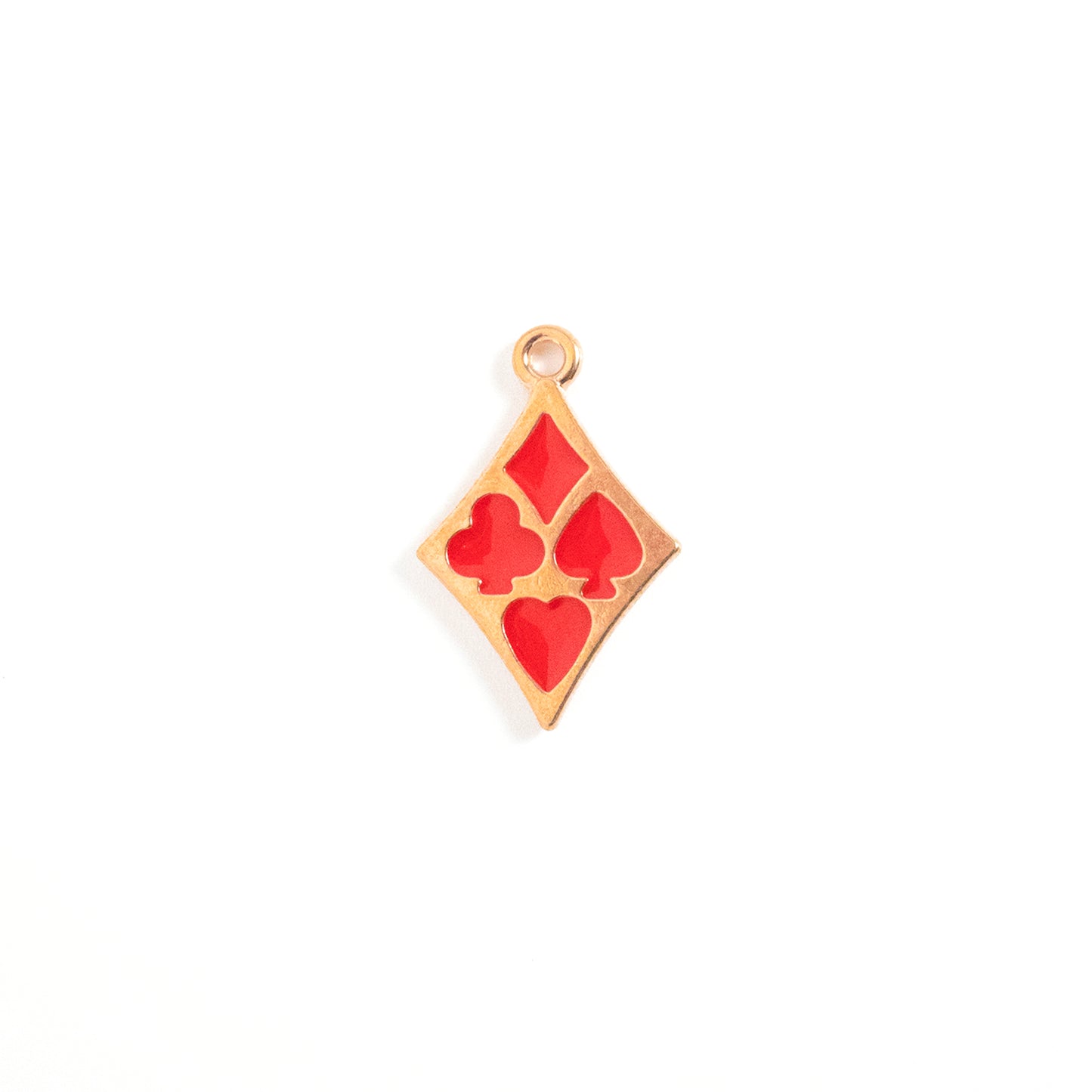 Enamel Playing Card Necklace