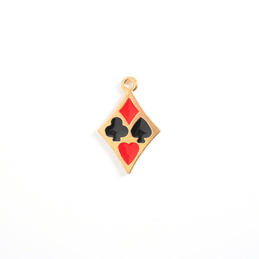 Enamel Playing Card Charm