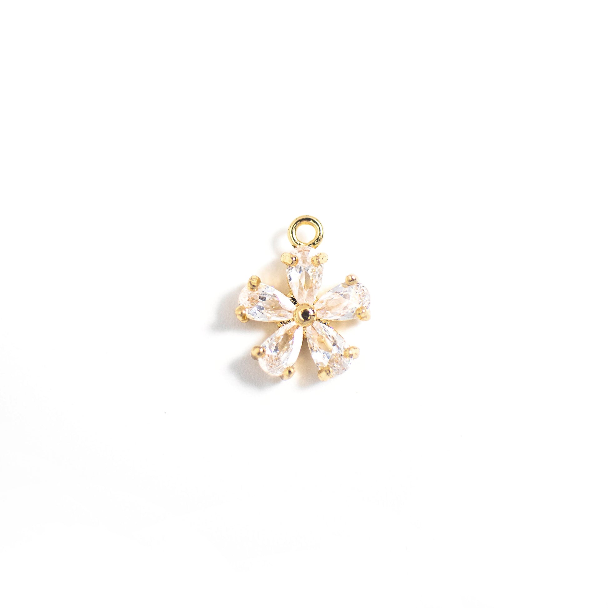 This photo features with a zircon flower charm.