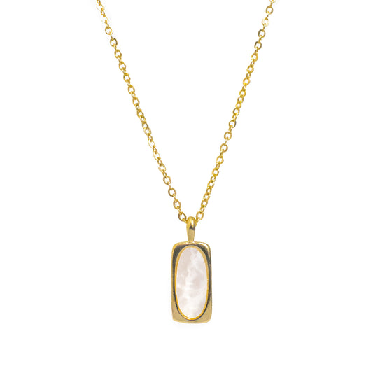 Rectangle Mother-of-Pearl Necklace