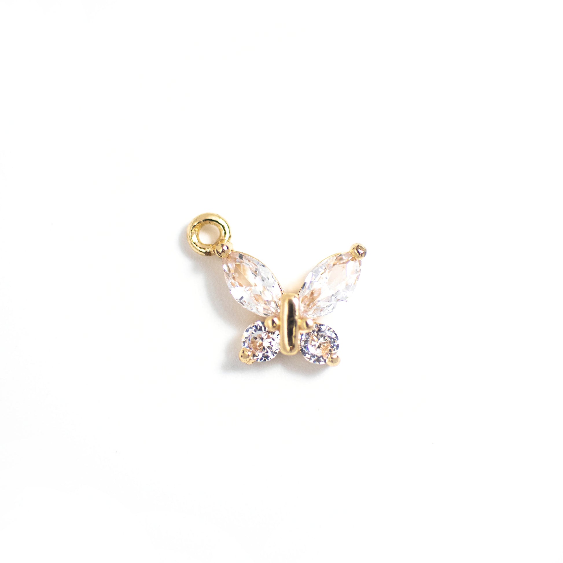 zircon butterfly charm