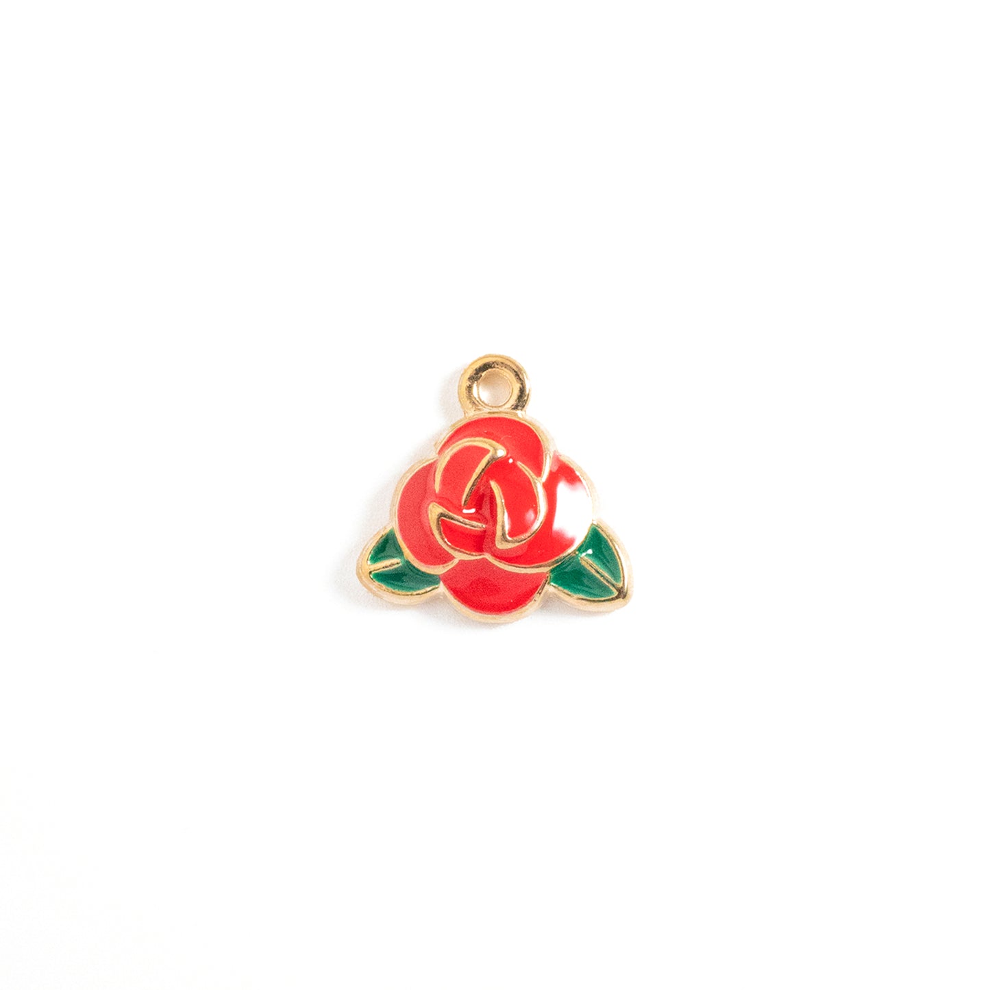 Enamel Rose Charm