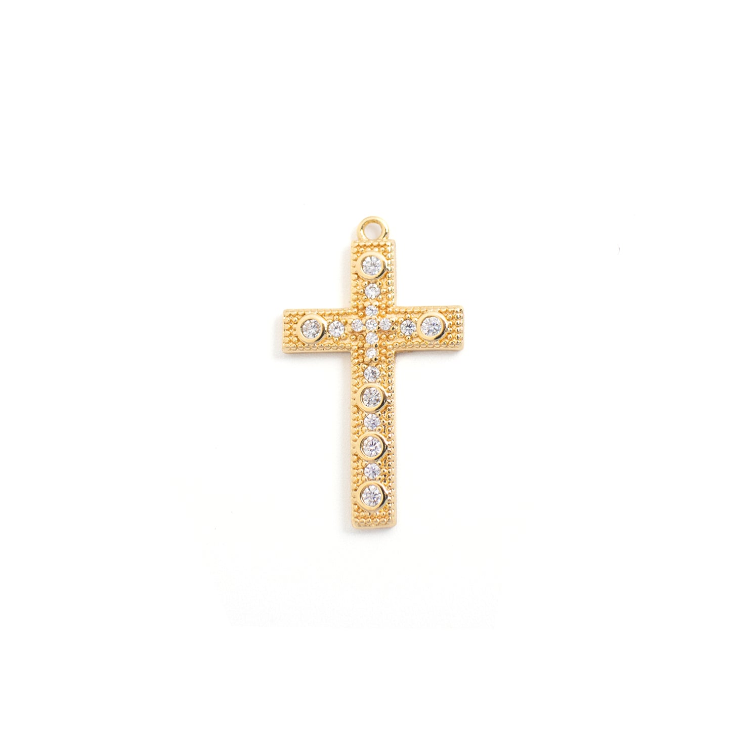 Zircon Cross Charm