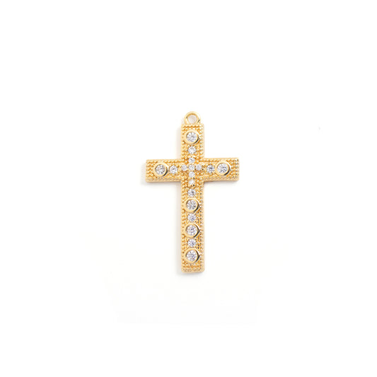 Zircon Cross Charm