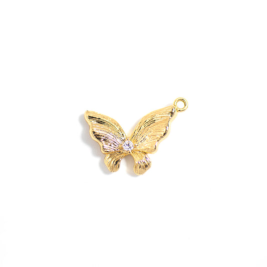 This photo features with a Gold Butterfly Charm