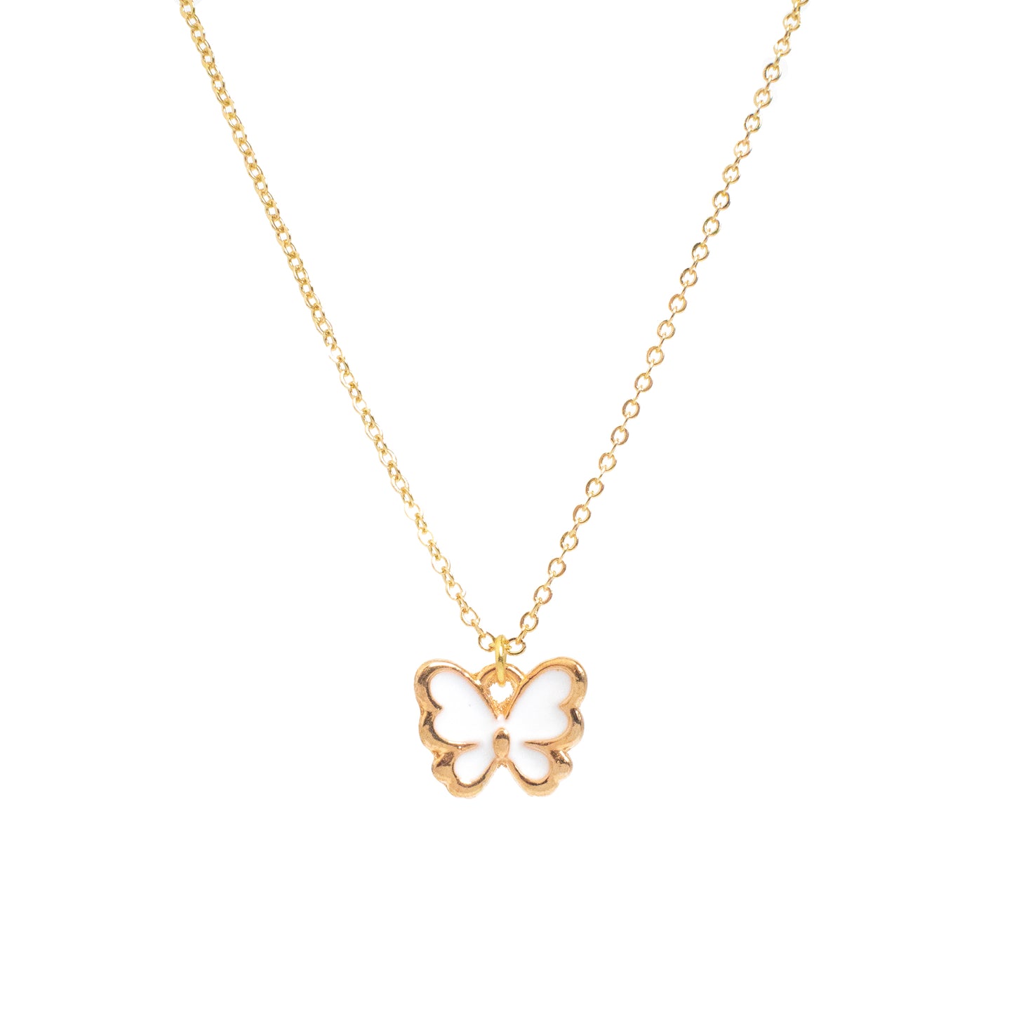 Enamel Mini Butterfly Necklace