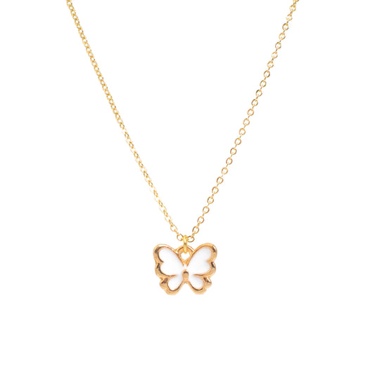 Enamel Mini Butterfly Necklace